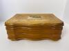 Wooden Vanity Jewelry Box With Mirror and Decorative Top