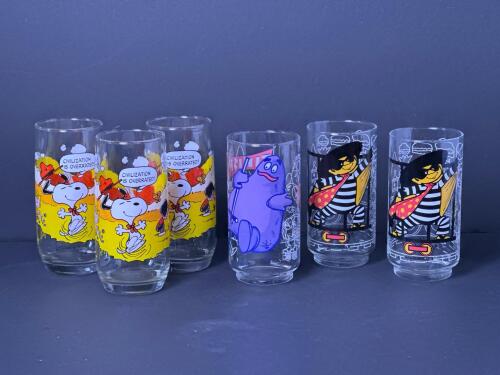 Camp Snoopy and McDonaldland Character Glasses Collection