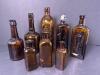 Antique Brown Glass Medicine and Beverage Bottles Collection