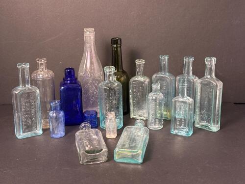 Antique Medicine Bottles and Apothecary-Style Bottles Assortment