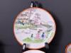 Japanese Porcelain Tea Cups, Saucers and Creamer, Geisha-Style - 3