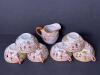 Japanese Porcelain Tea Cups, Saucers and Creamer, Geisha-Style - 9