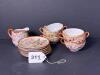 Japanese Porcelain Tea Cups, Saucers and Creamer, Geisha-Style - 12