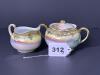 Hand Painted Nippon Creamer and Sugar Bowl Set Art Nouveau-Style - 11
