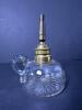 Glass and Brass Oil Lamp with Handle