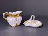 Nippon Hand Painted Porcelain Creamer and Handled Dish Set