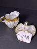 Nippon Hand Painted Porcelain Creamer and Handled Dish Set - 5