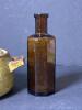 Stoneware Pot With Lid, Floral Motif and Embossed Scotch Oil Bottle - 3