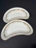 Twelve Crescent Bone Dishes with Scalloped Edges - 2