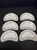 Twelve Crescent Bone Dishes with Scalloped Edges - 8