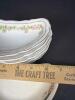 Twelve Crescent Bone Dishes with Scalloped Edges - 12