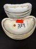 Twelve Crescent Bone Dishes with Scalloped Edges - 13