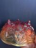 Amberina Pressed Glass Bowl with Footed Base - 3