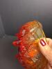Amberina Pressed Glass Bowl with Footed Base - 4