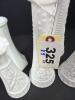 Five Milk Glass Vases in Diamond Pattern, Brody Co. Cleveland - 11
