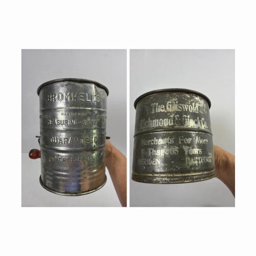 Vintage Bromwell's and Griswold Flour Sifters Metal Kitchenware