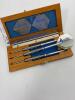 Three Accudart Model 126-18 Darts in Wooden Case