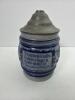 Blue-Grey Glaze German Beer Stein With Pewter Lid - 2