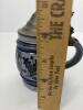 Blue-Grey Glaze German Beer Stein With Pewter Lid - 6