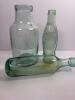 Green Glass and Cobalt Blue Lot - 15