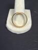 14K Gold Band Ring, Halo Marked/5.7G - 2