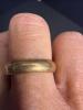 14K Gold Band Ring, Halo Marked/5.7G - 5
