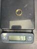 14K Gold Band Ring, Halo Marked/5.7G - 6
