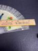 Handheld Fan With Floral and Bird Motif, Pierced Plastic Sticks - 6