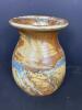 Studio Art Pottery Vase With Earth-Tone Glazes