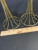 Pair of Gold-Tone Metal Floriform Candleholders in Hollywood Regency Style - 4