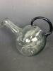 Hand-Blown Glass Lab Flask With Blue Handle - 2
