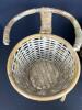 Pair of Small Wicker Tricycle Planters - 3