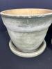 Pair of Pottery Flower Pots with Saucers - 2