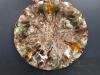 German Majolica-Style Footed Pottery Bowl with Grape Relief - 3