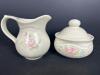 Pfaltzgraff Creamer and Lidded Sugar Bowl in Floral Design