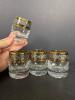 Bohemia Crystalex Gold Floral-Band Shot Glasses