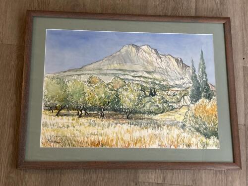 Framed Landscape Wall Art in Impressionist Style 18"x24" & Signed