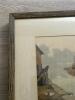 Framed Harbor Scene in Rustic Frame - 22.5x19 - 4