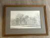 Framed Architectural Pencil Drawing Signed Mark R. Atkinson - 16.5"x22.5"