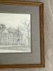 Framed Architectural Pencil Drawing Signed Mark R. Atkinson - 16.5"x22.5" - 6