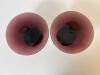 Pair of Amethyst Glass Candleholders - 4