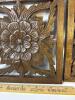 Pair of Hand-Carved Floral Wood Wall Panels, Myanmar-Style - 2