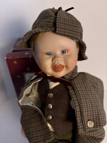 Edwin M. Knowles Little Sherlock Porcelain Doll with Box