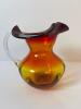 Hand-Blown Art Glass Pitcher in Amberina-Style - 2