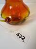 Hand-Blown Art Glass Pitcher in Amberina-Style - 6