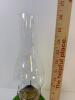 Green Glass Oil Lamp with Brass Burner - 2