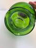 Green Glass Oil Lamp with Brass Burner - 5