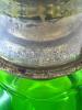 Green Glass Oil Lamp with Brass Burner - 7