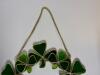 Green Stained Glass Clover Wreath Wall Hanging - 3