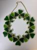 Green Stained Glass Clover Wreath Wall Hanging - 4